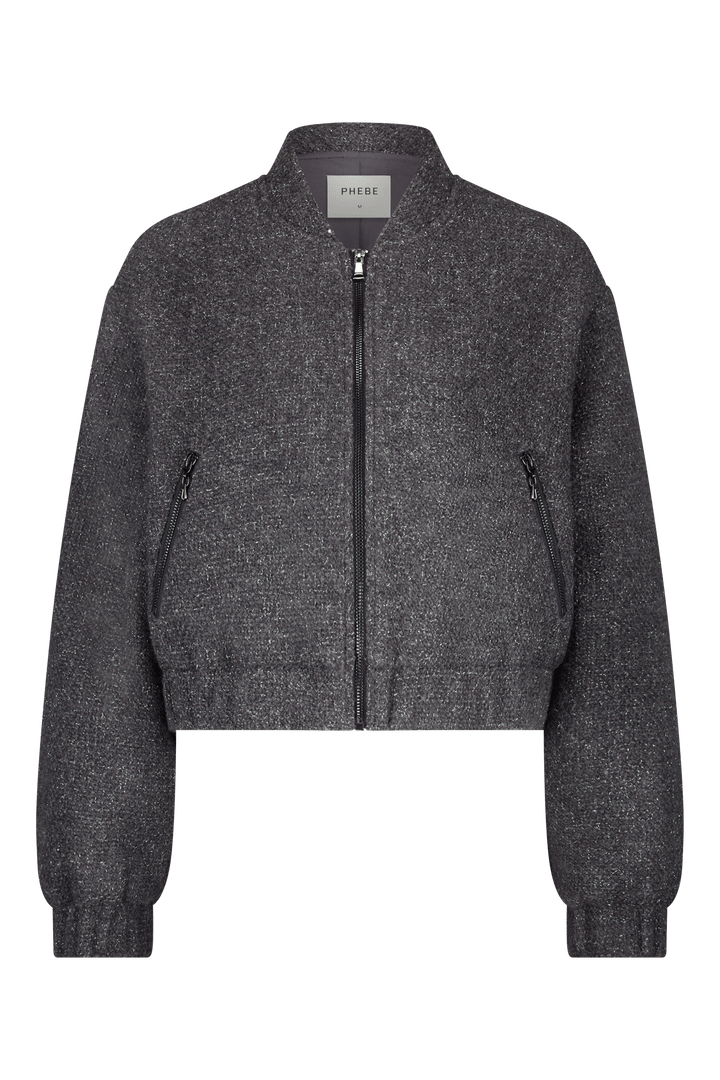 Teddy Tweed Bomber Jacket