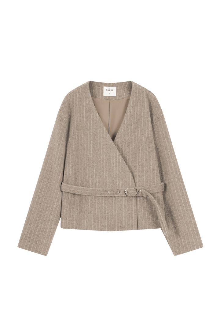 Stripe Wool-like Vest