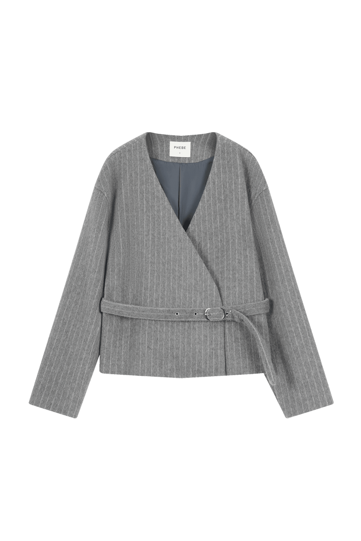 Stripe Wool-like Vest